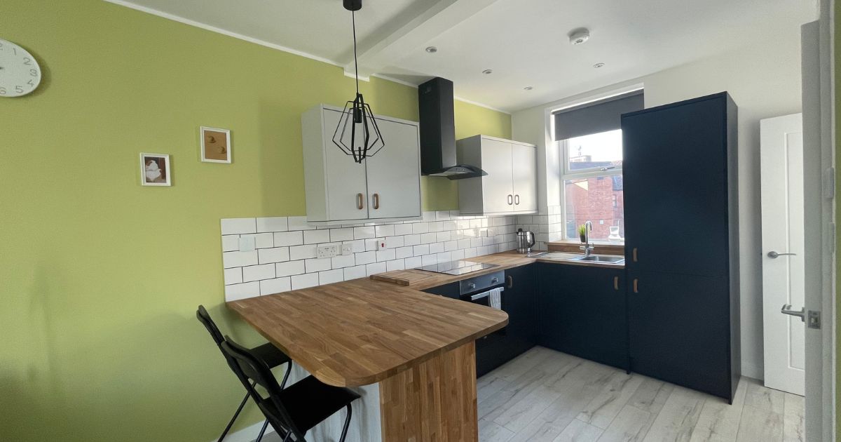 Modern converted kitchenwith smart room-by-room infrared heating control.