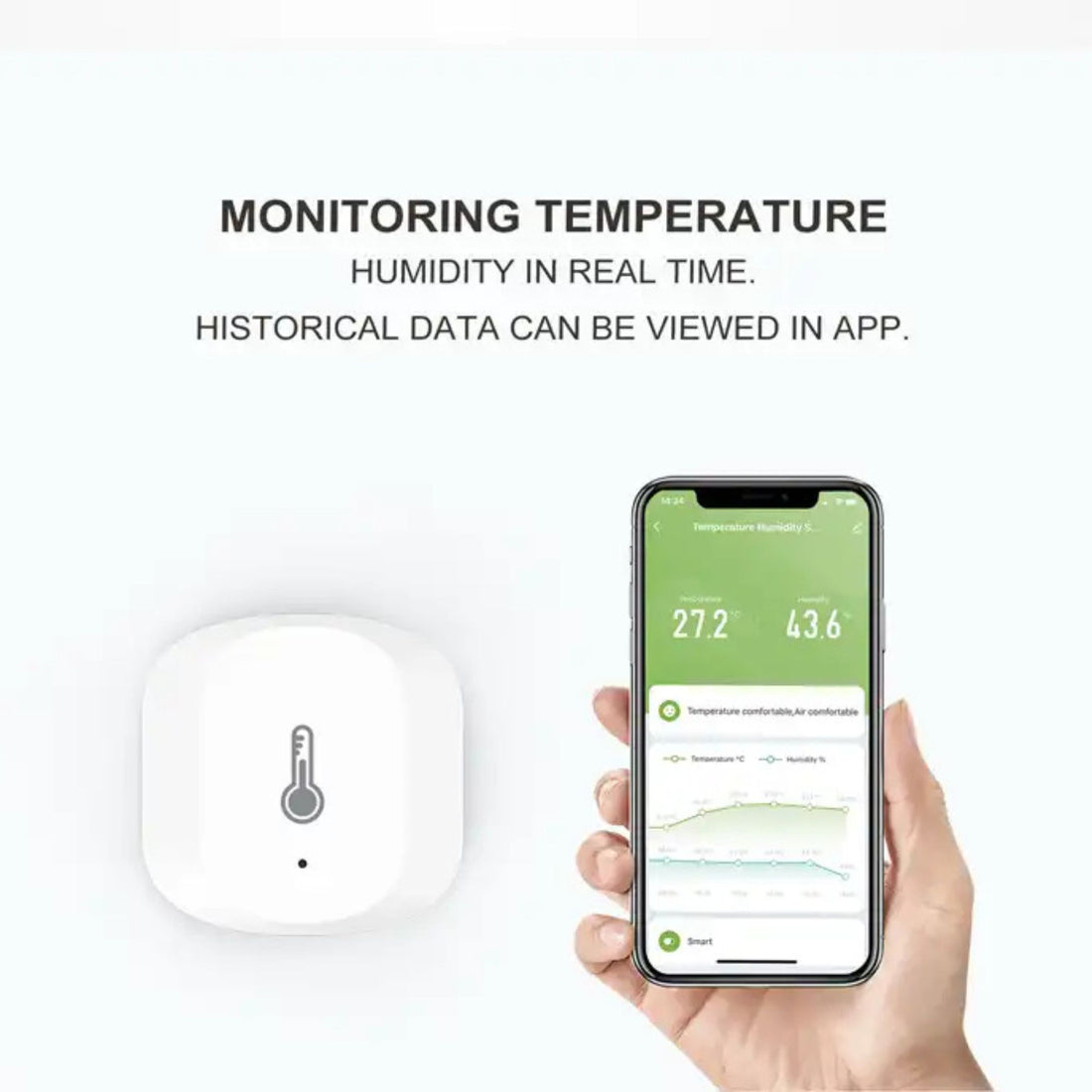 Temperature & Humidity Zigbee Sensor – Home Monitoring - iHelios