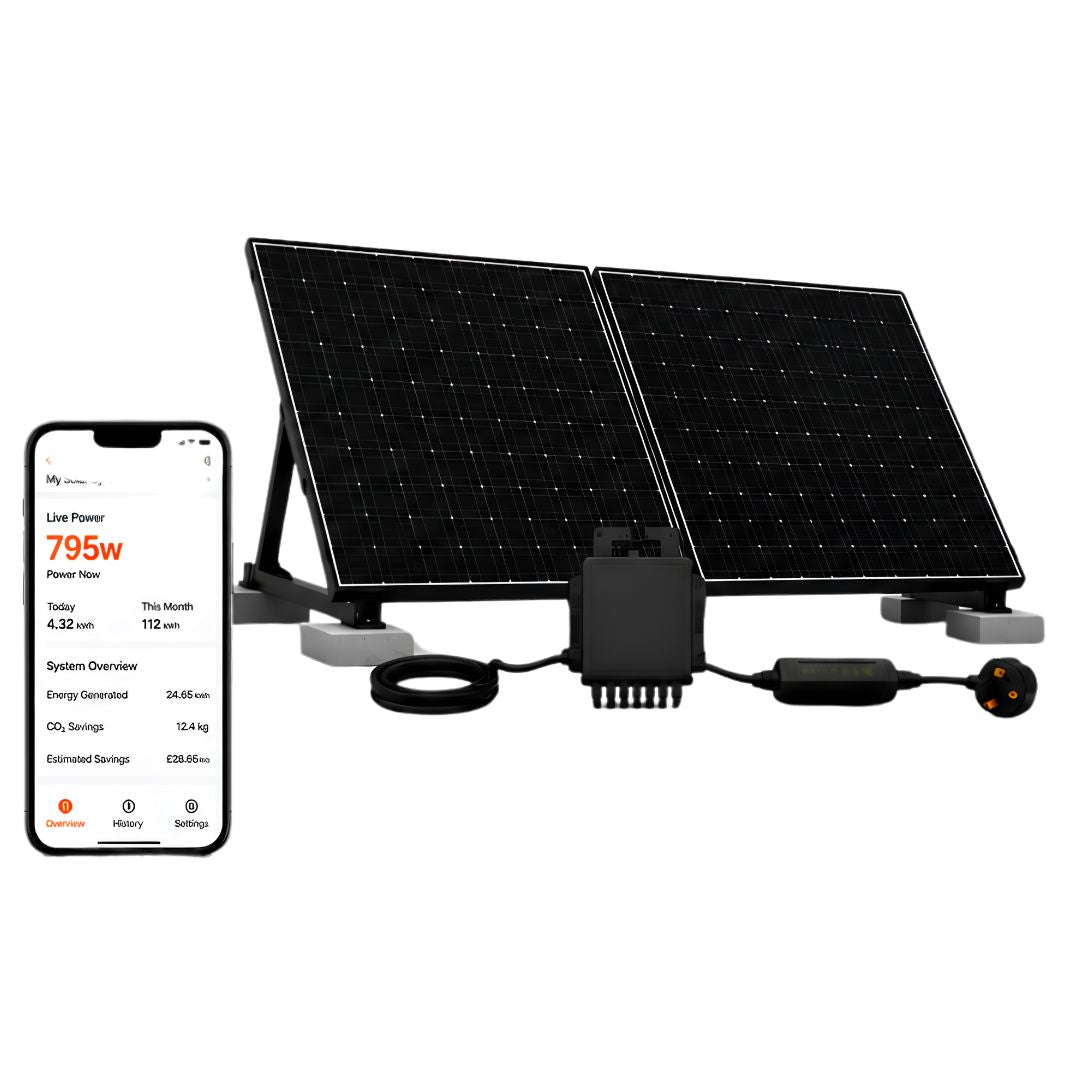 UKSOL Plug-In Solar Pro Plus 1030W Kit with 800W Smart Microinverter
