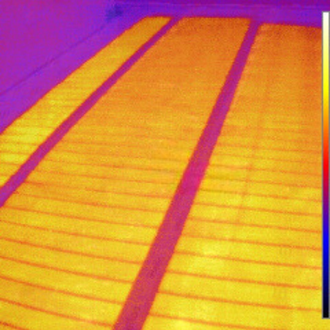 Thermal imaging showing Under Engineered Flooring
Heating Film Kit